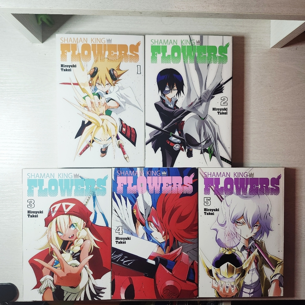 Shaman King: Flowers volumes 1-5.